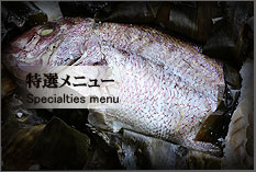 特選メニュー Specialties menu